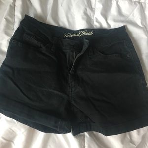Black jean shorts